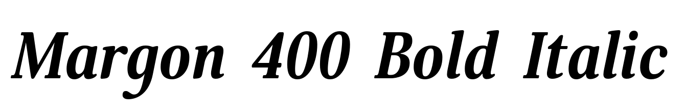Margon 400 Bold Italic